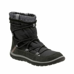 Clarks Aria Frost Gray Black Ankle Boots